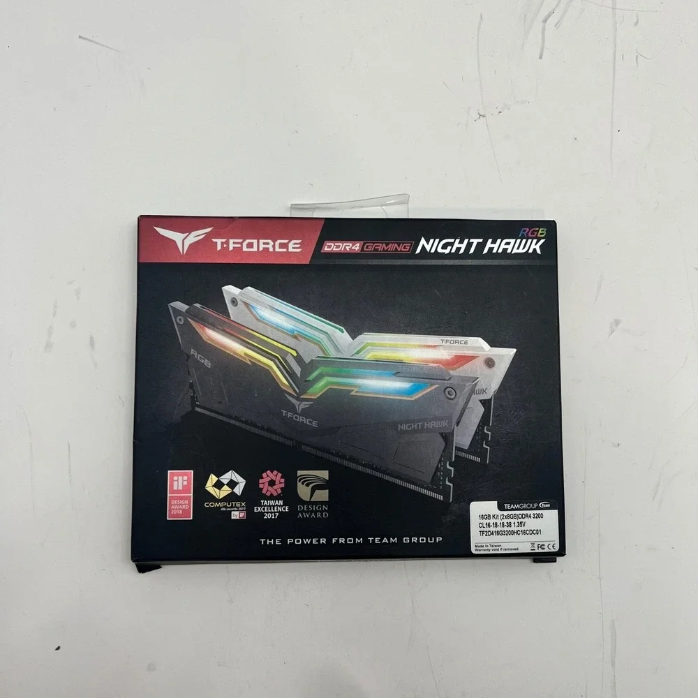 TeamGroup T-Force Night Hawk RGB DDR4 16GB 3200MHz RAM (2 x 8GB) CL-16-18-18-38